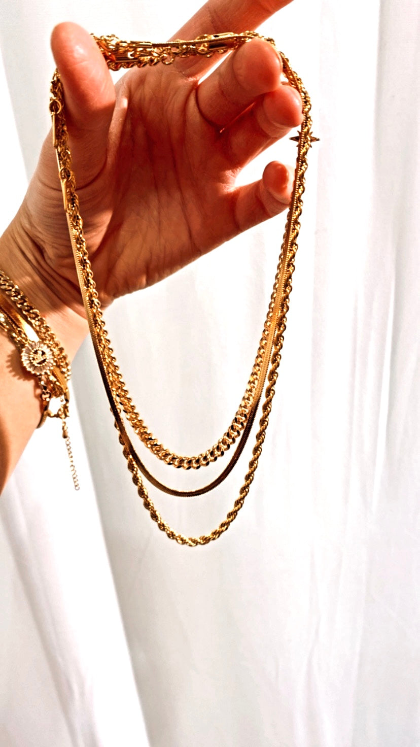 ESTE Cuban Chain Layering Necklace