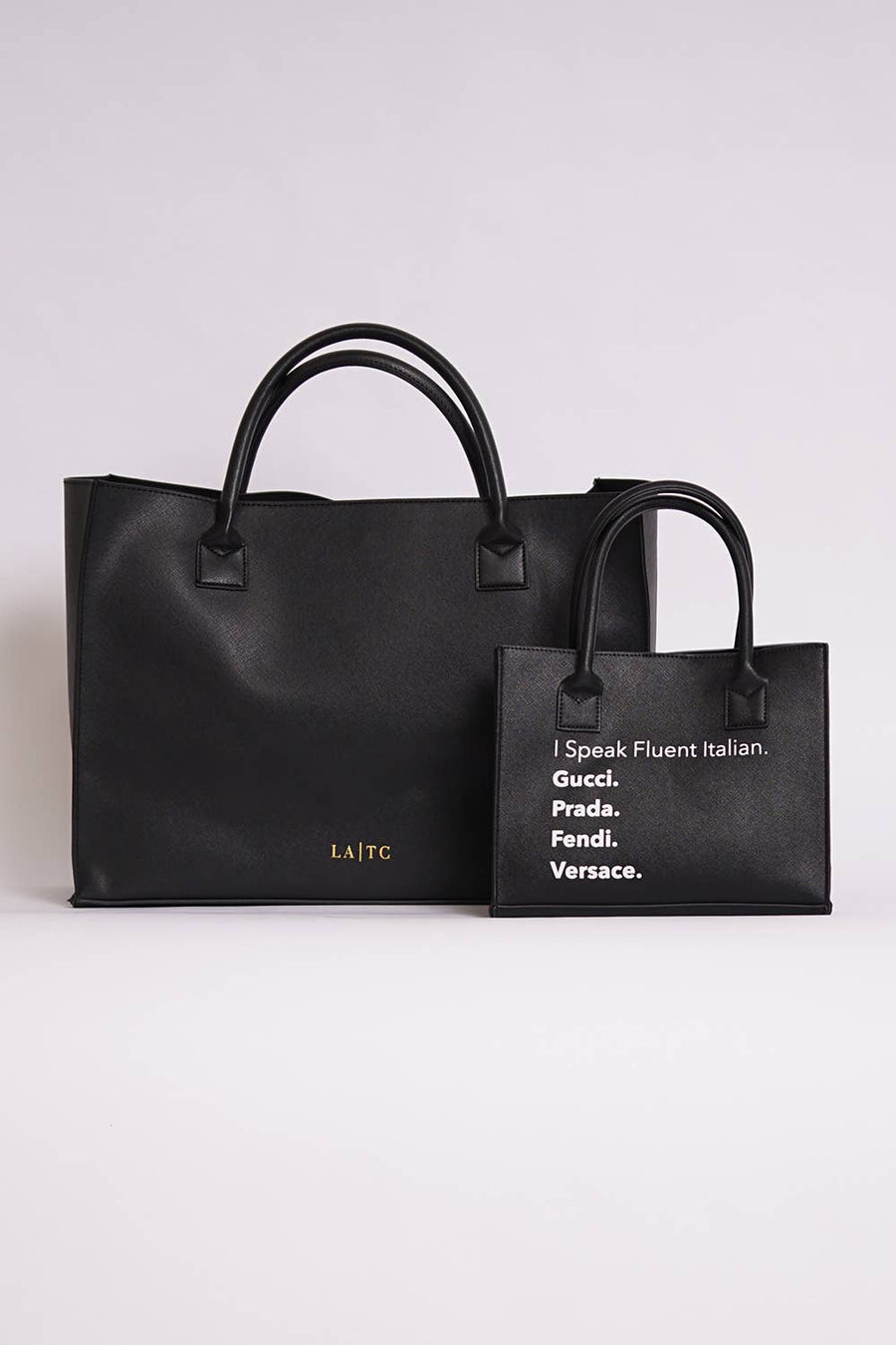 Fluent French (Black) - MINI MODERN TOTE