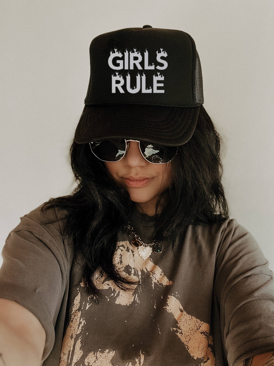 Girls Rule foam trucker hat