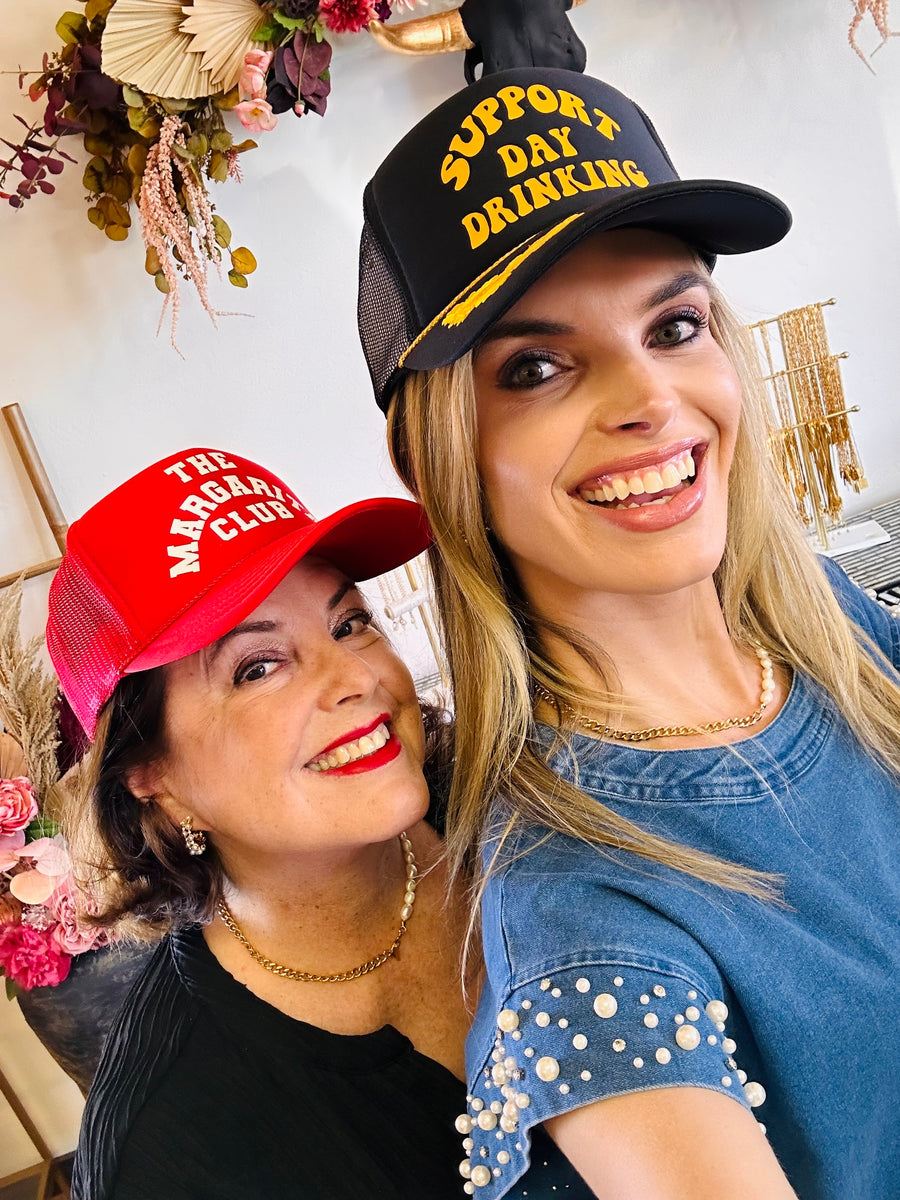 Support Day Drinking trucker hat