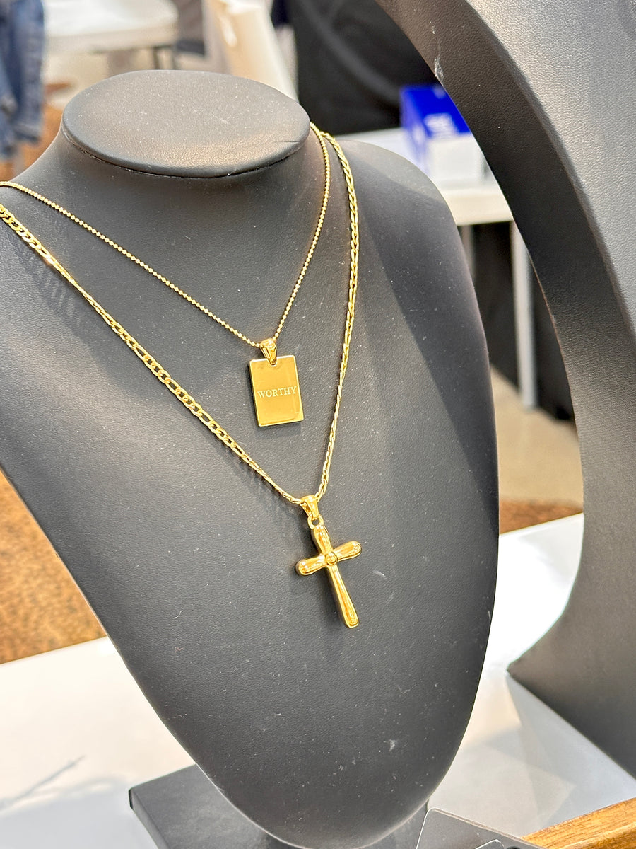 Bubble Cross Necklace