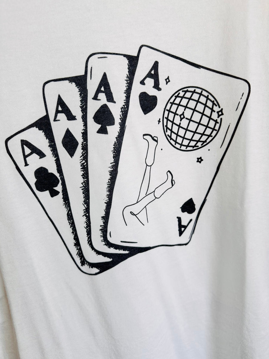 Disco Cowgirl Playing Cards graphic t-shirt