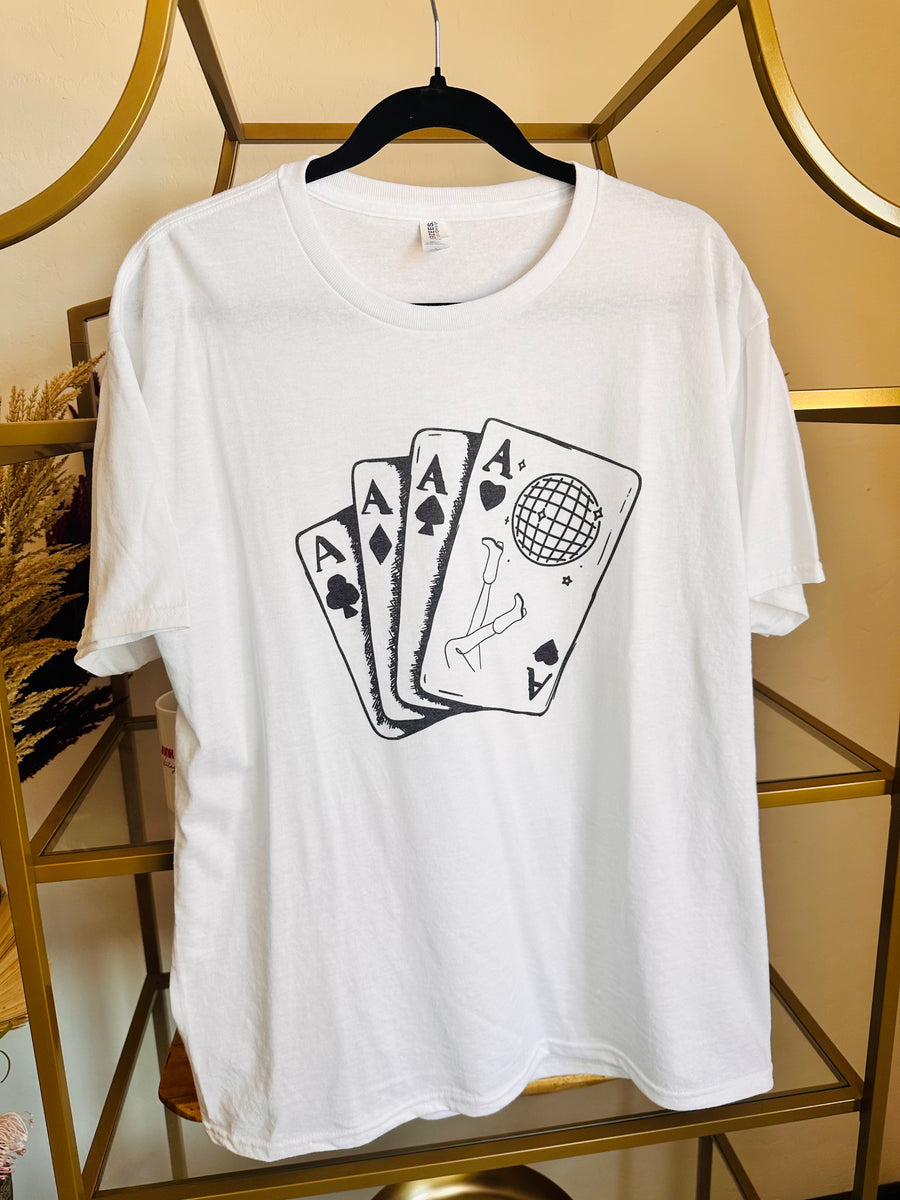 Disco Cowgirl Playing Cards graphic t-shirt