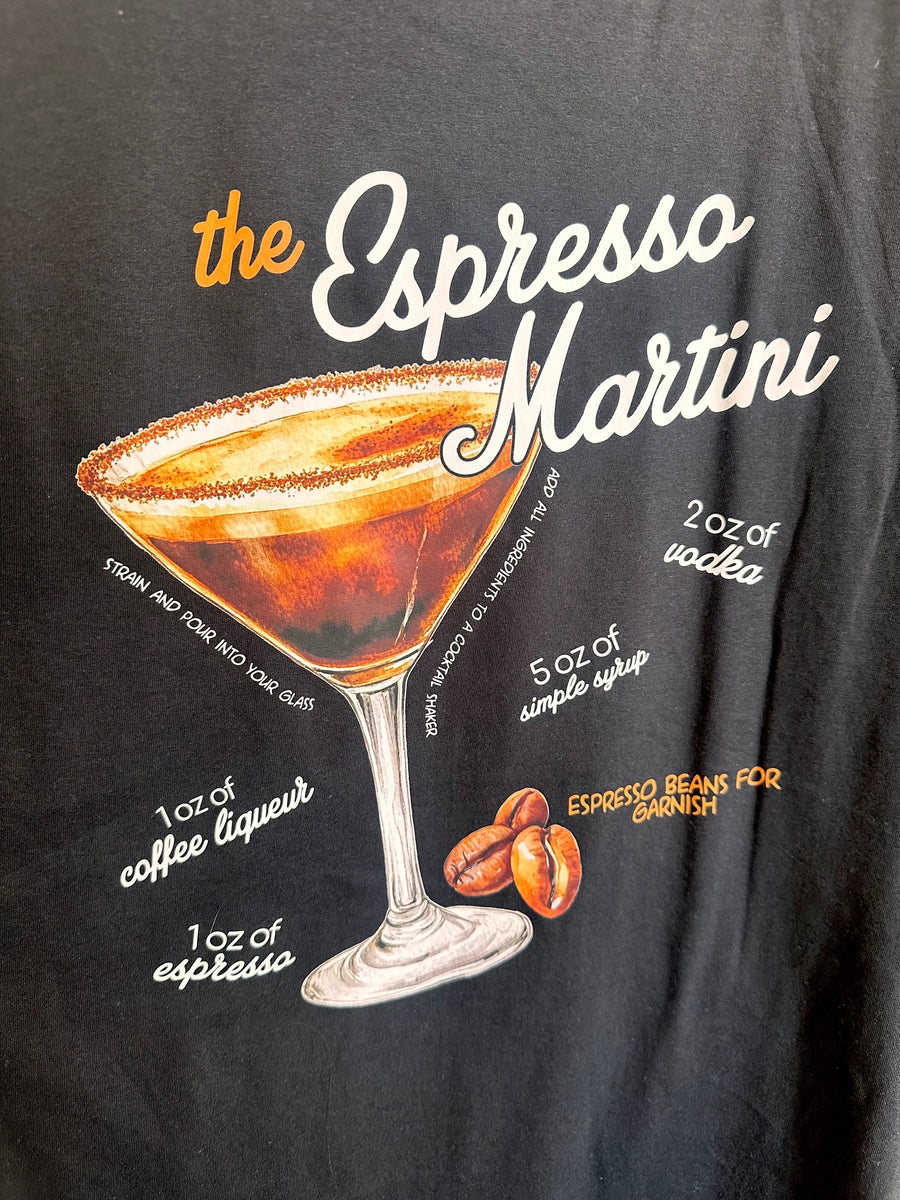 Espresso Martini recipe graphic t-shirt