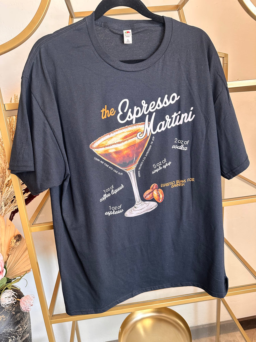 Espresso Martini recipe graphic t-shirt