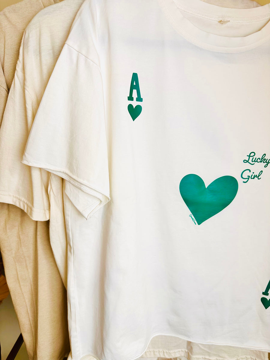 Lucky Girl graphic t-shirt