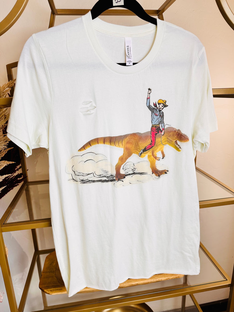 Cowboy Dinosaur graphic t-shirt