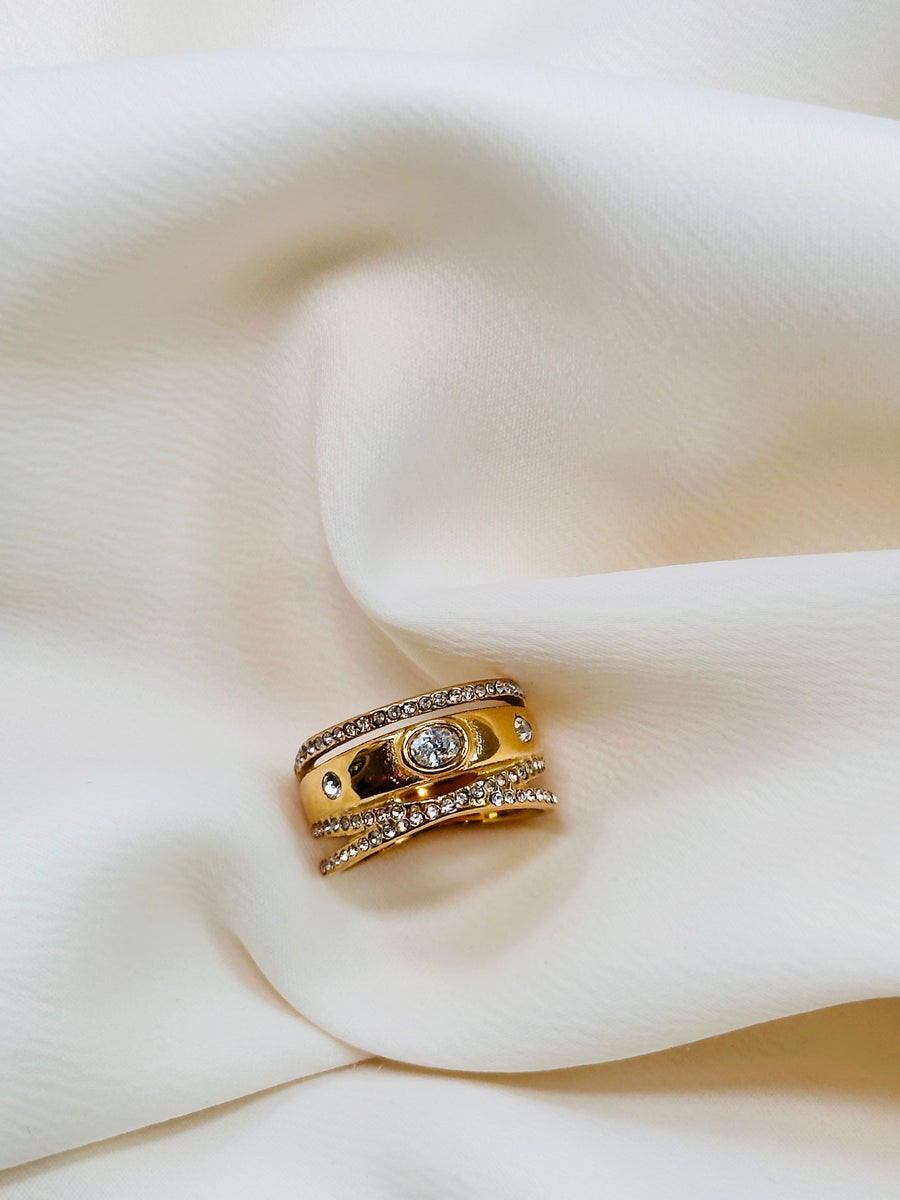 Holiday Glam Collection 2025 ~ Holiday CZ Double Band Ring