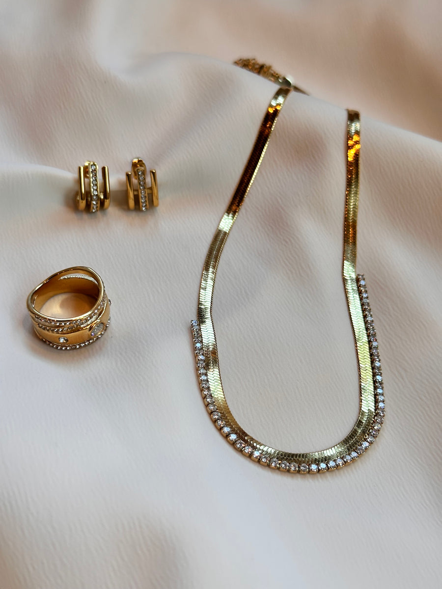 Holiday Glam Collection 2025 ~ SADIE Dainty Triple Strand with CZ