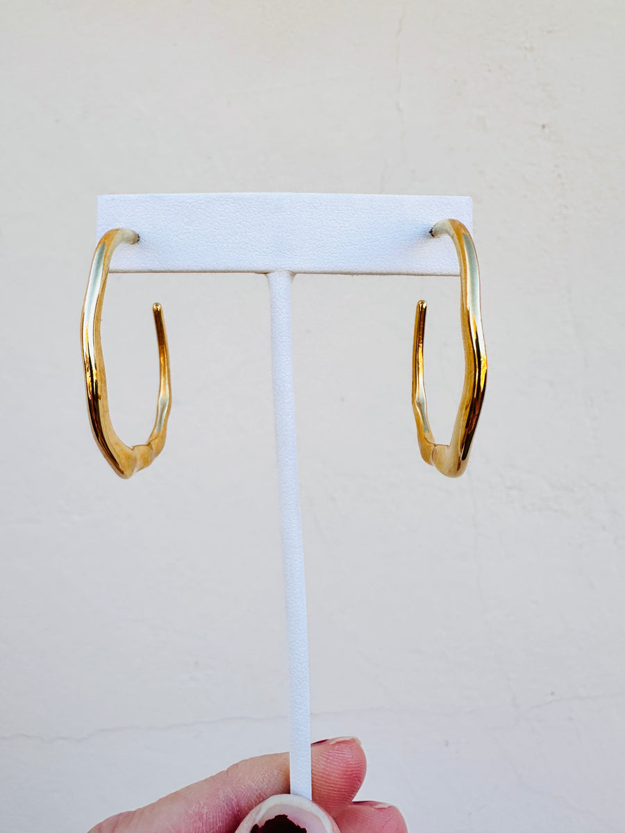 Hammered Hoop Earrings