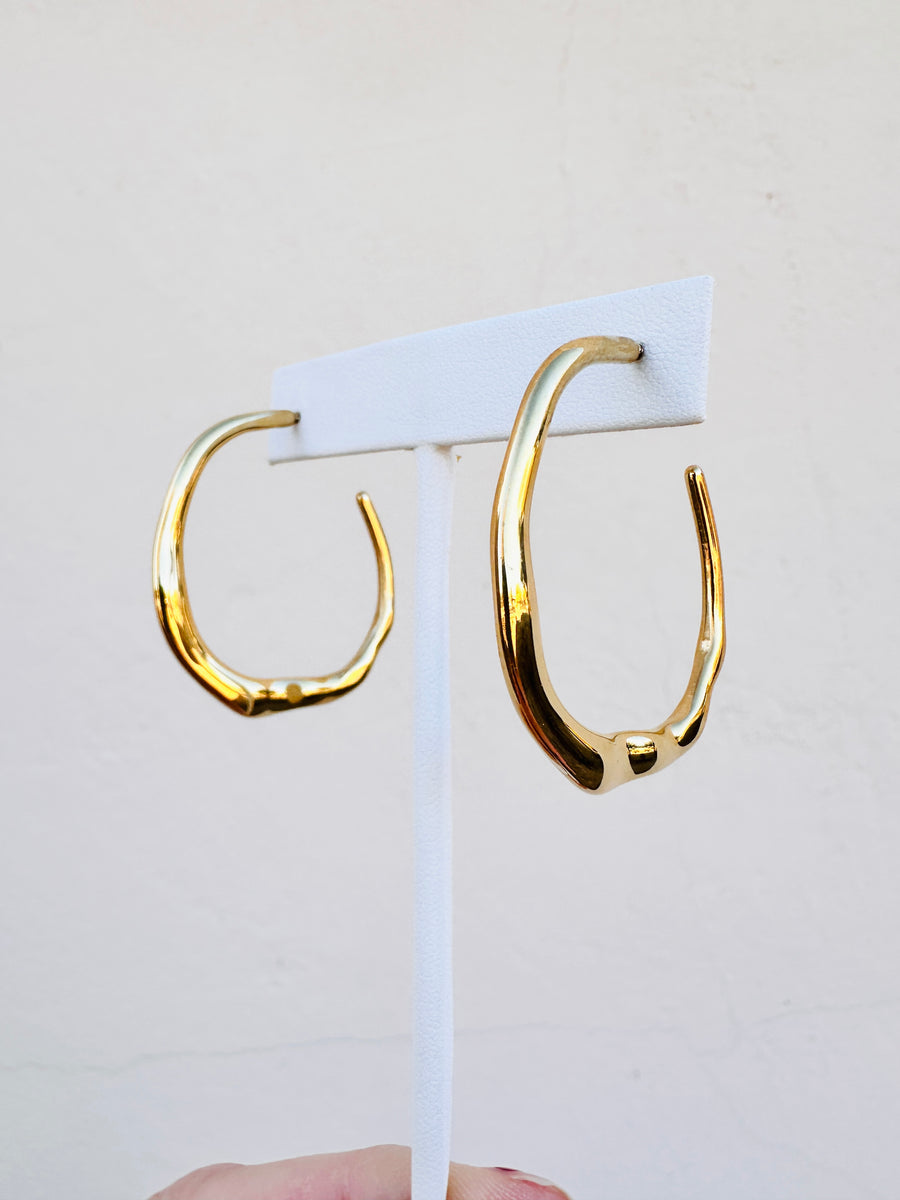 Hammered Hoop Earrings