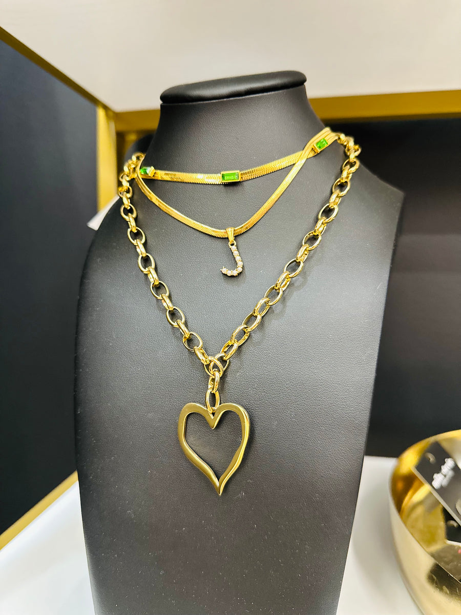 Gemstone Herringbone Necklace
