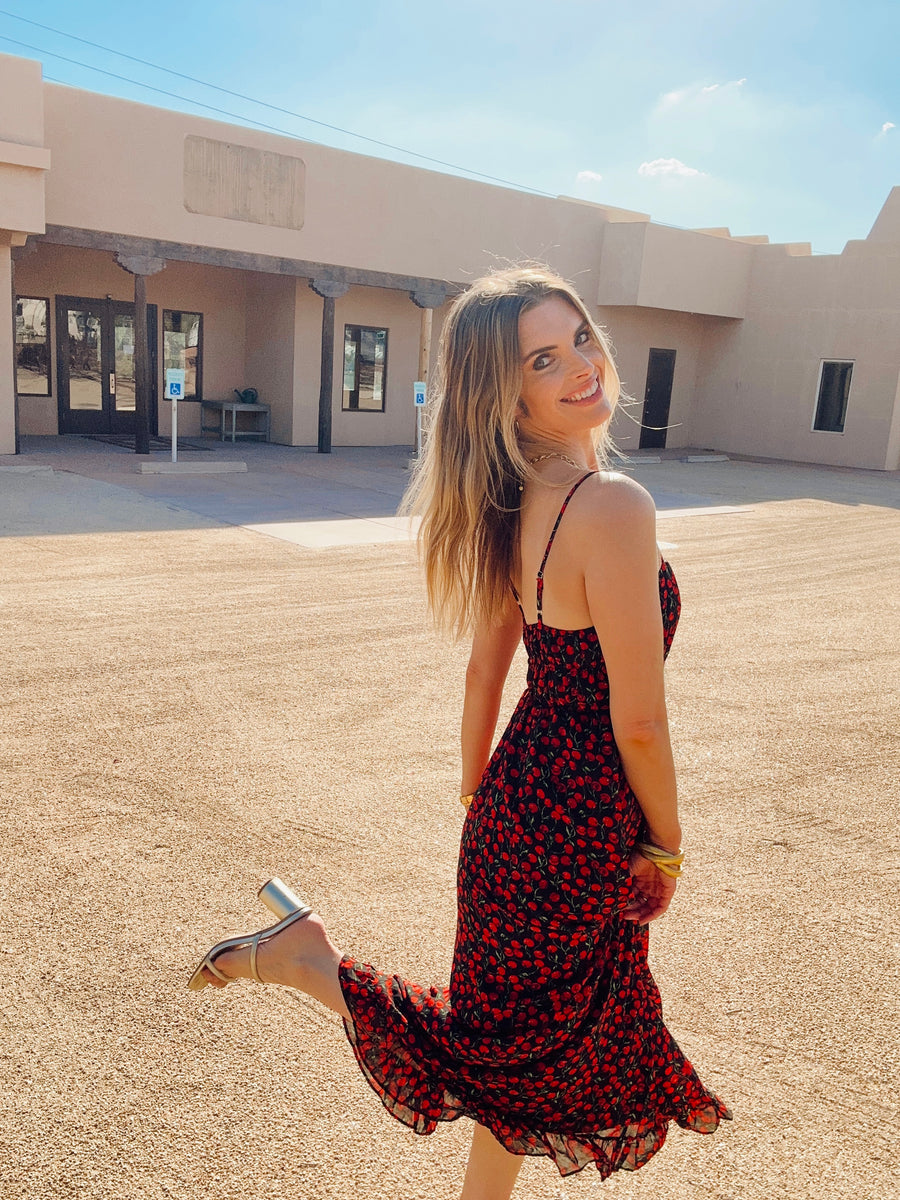 Cherry Spaghetti Strap Dress