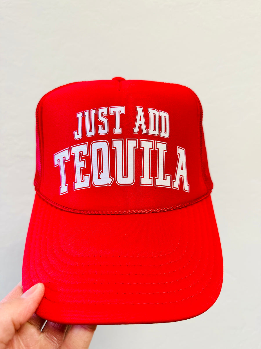 Just Add Tequila Red Trucker Hat