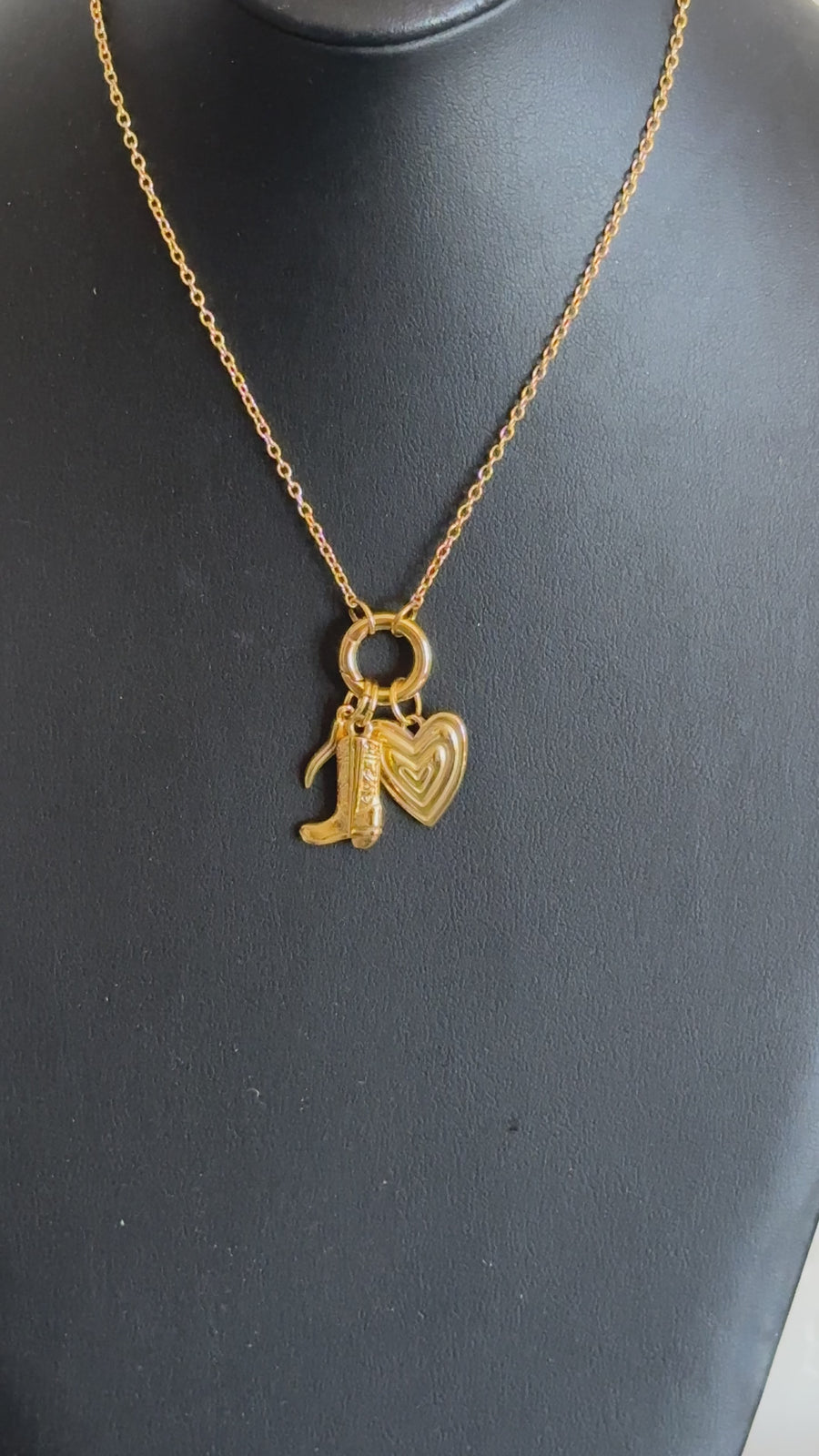 Cowgirl Boot Dainty Charm Necklace