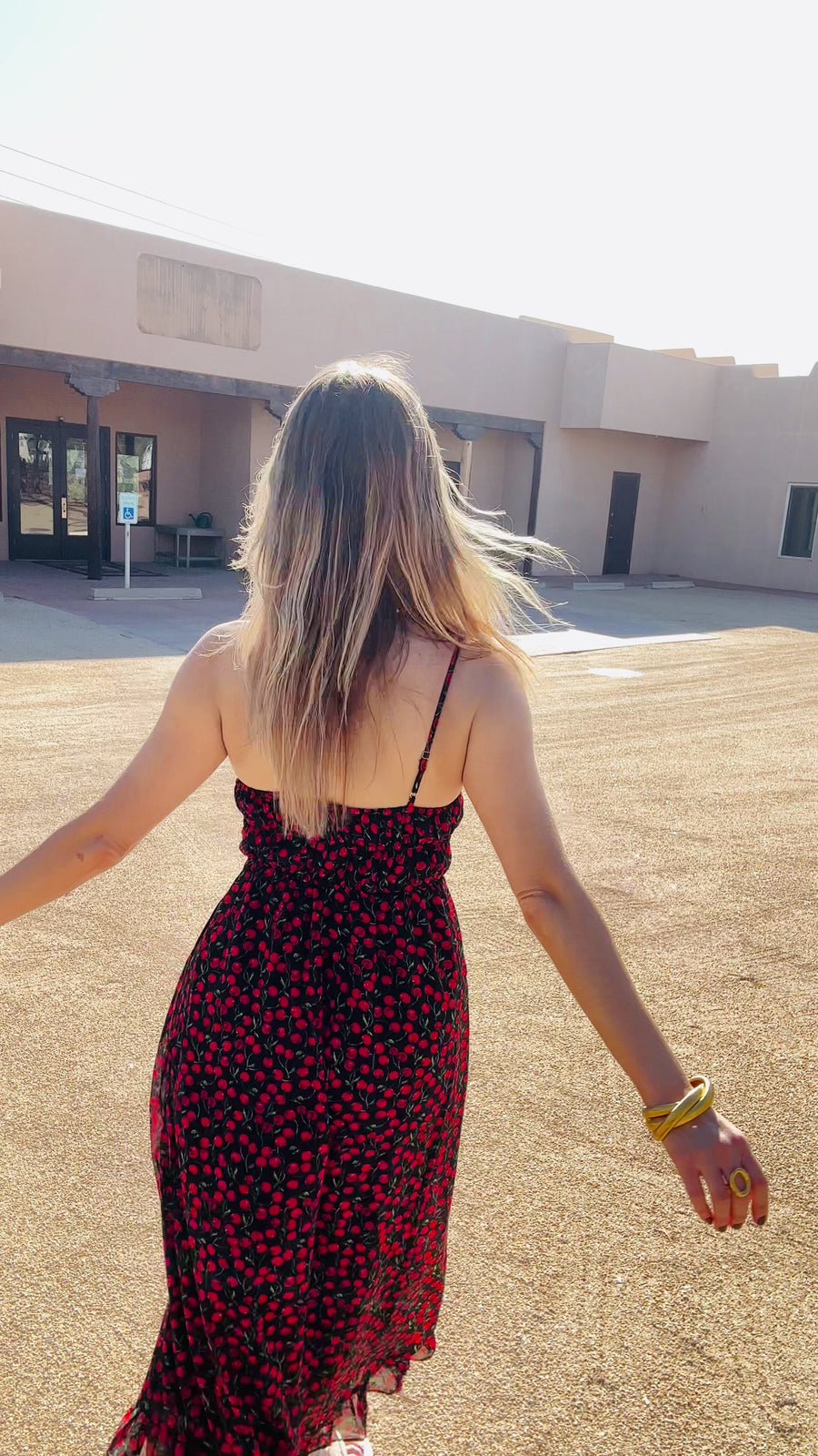 Cherry Spaghetti Strap Dress