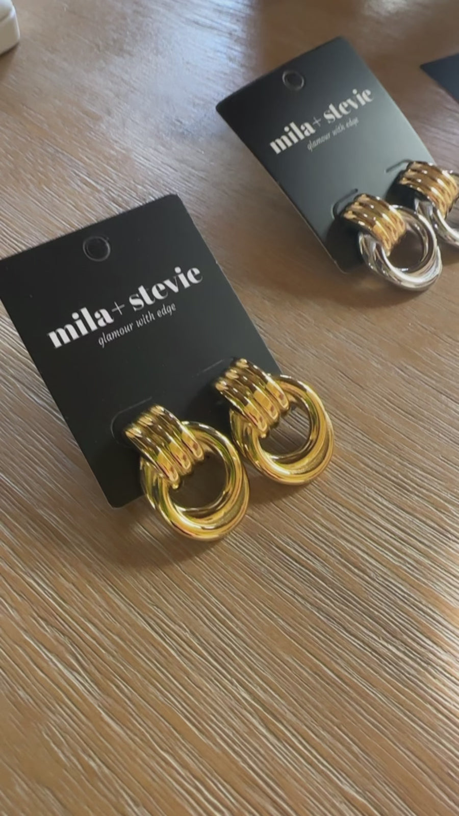Mixed Metal Gold and Silver Knot Earrings