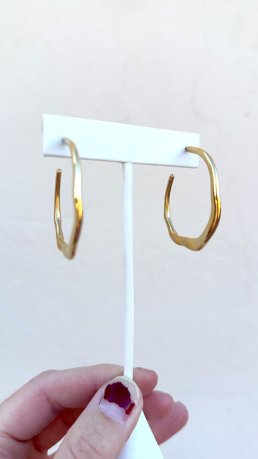 Hammered Hoop Earrings