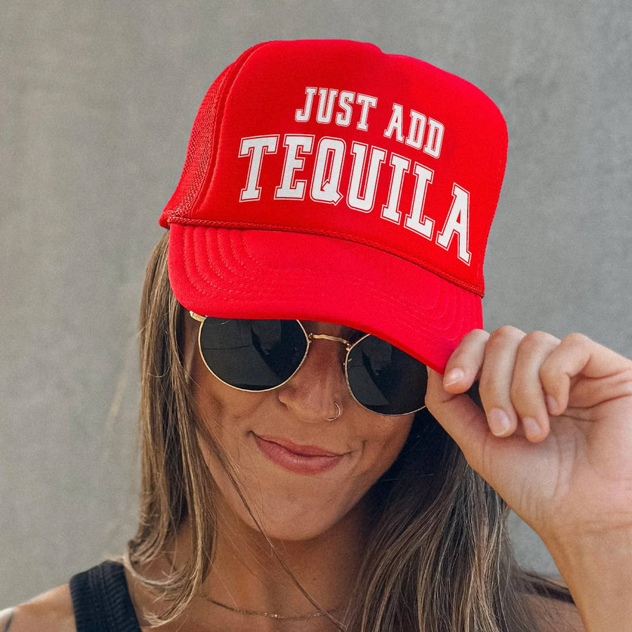 Just Add Tequila Red Trucker Hat