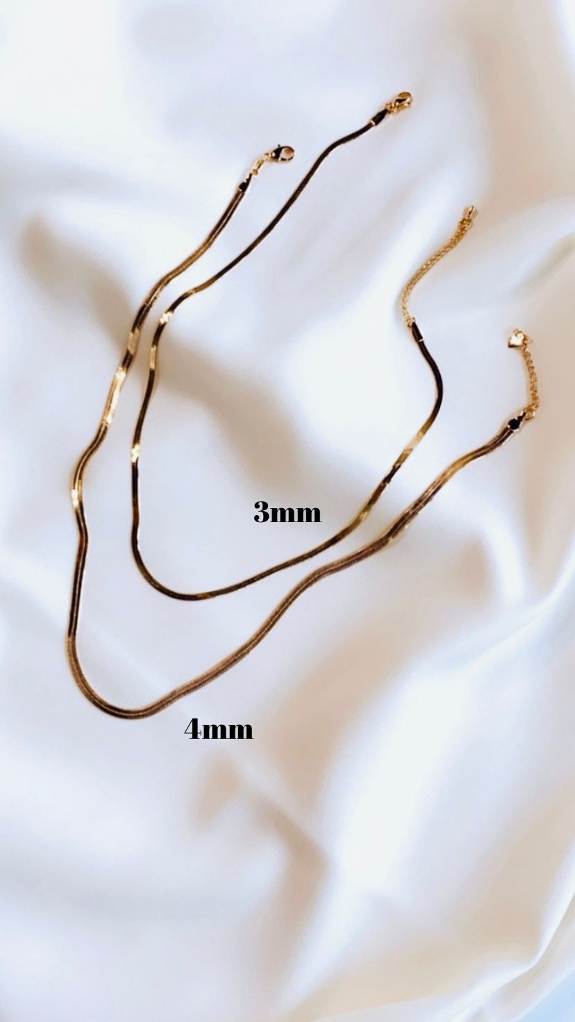 HALEY Herringbone Layering Chain Necklace