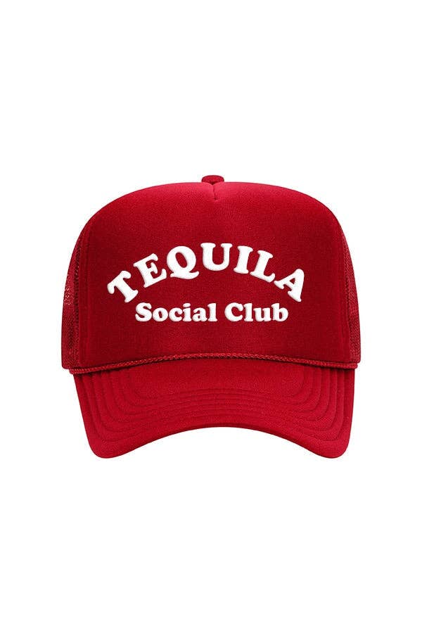 Tequila Social Club Trucker Hat: Red