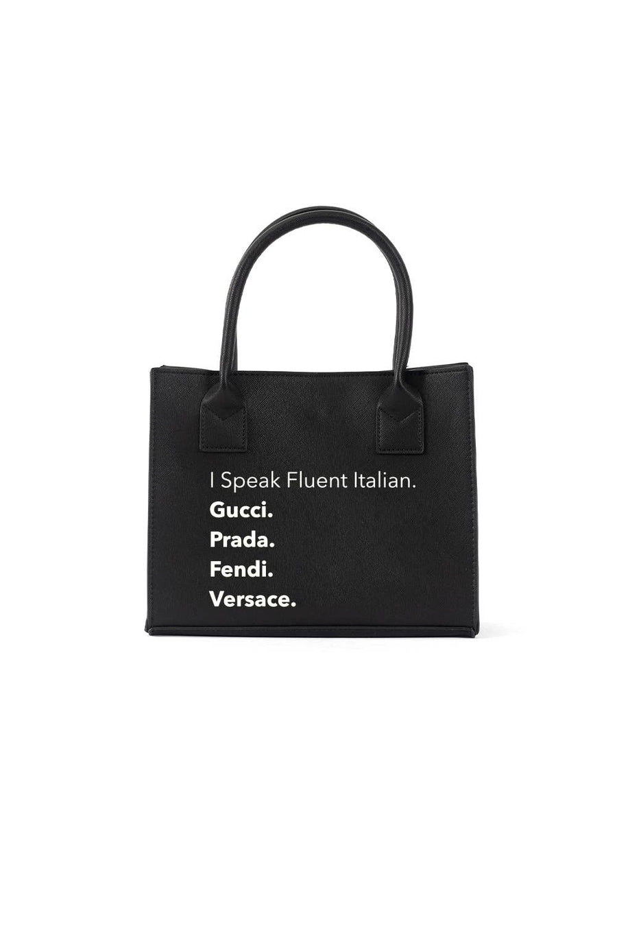 I Speak Fluent Italian - MINI Tote - Black