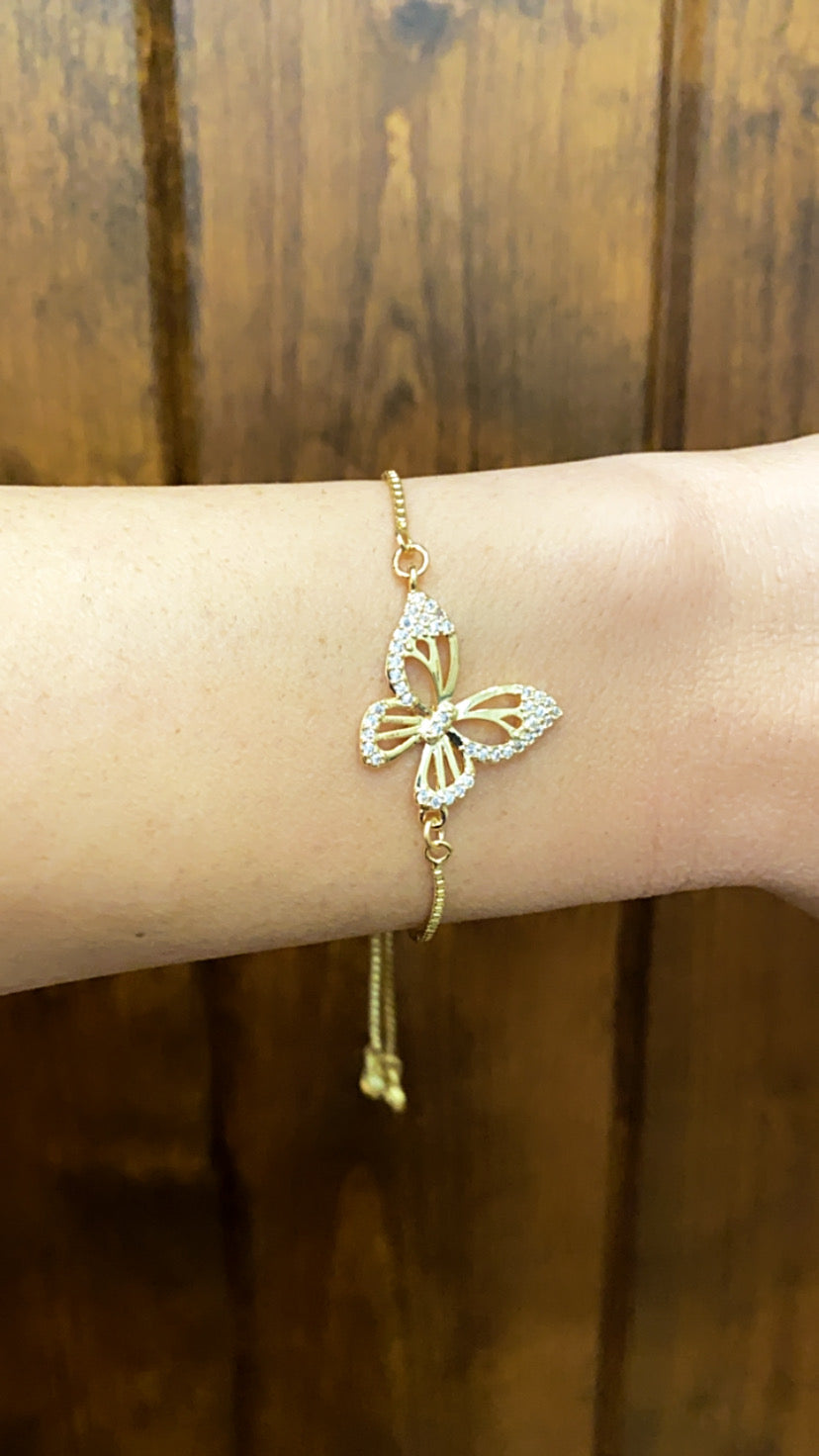 Butterfly Adjustable Chain Bracelet