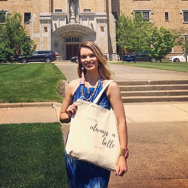 Saint Mary’s College “Once a Belle” canvas bag